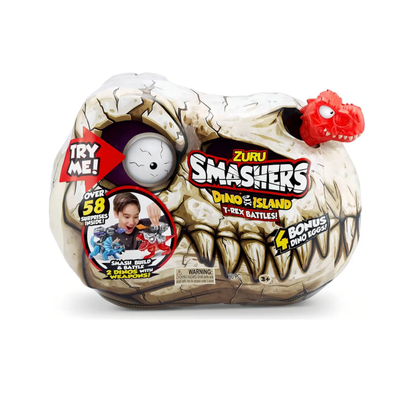 Juguete Con Sorpresas Dino Island Batalla T-Rex Smashers Zuru