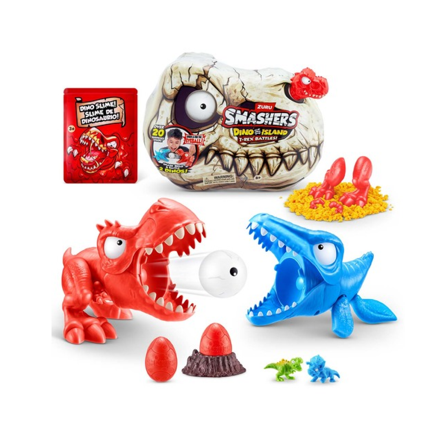 Juguete Con Sorpresas Dino Island Batalla T-Rex Smashers Zuru