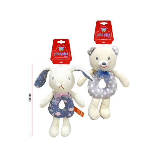 Peluche Sonajero De Agarre Animalitos 20 Cm PhiPhiToys