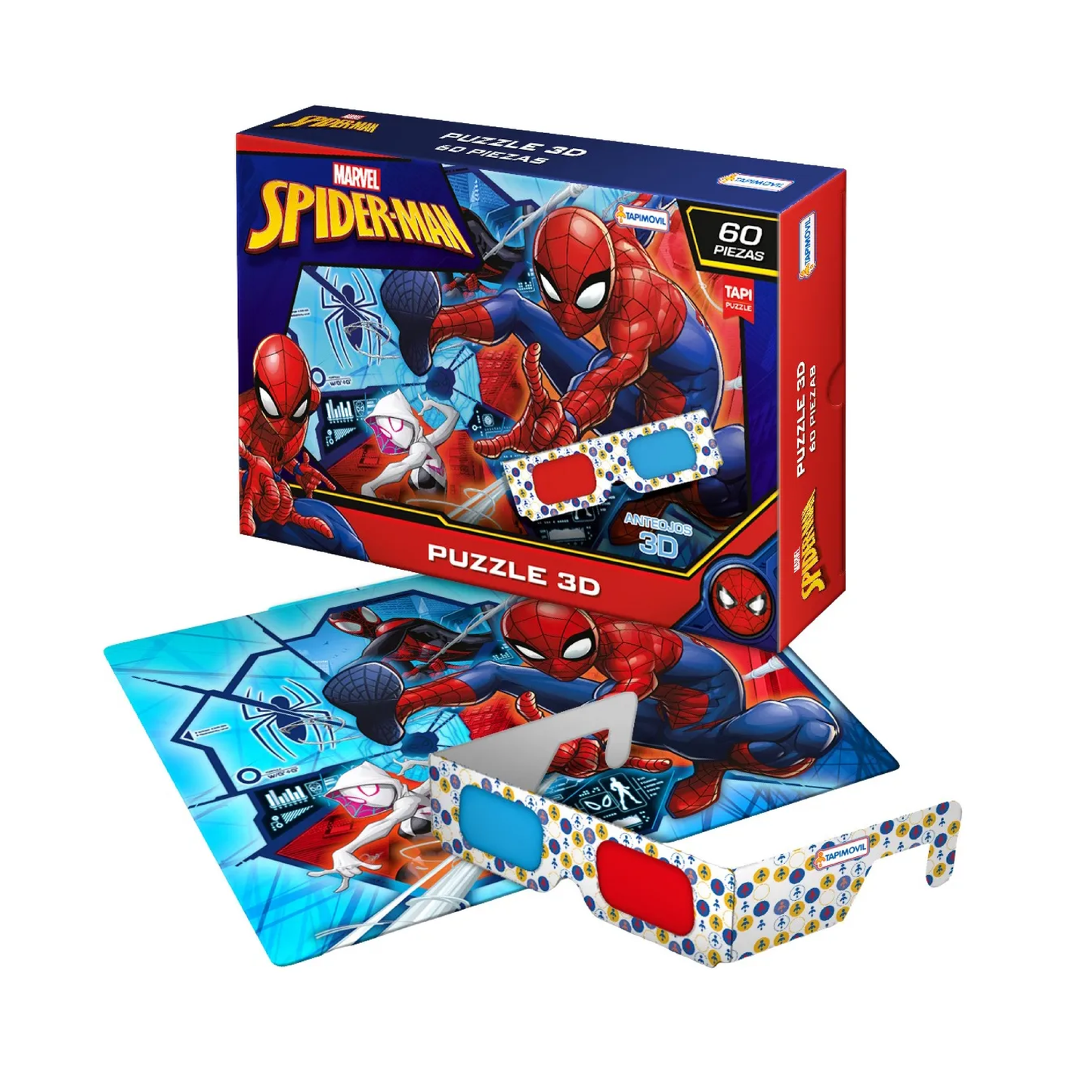 Puzzle 60 piezas Spiderman Marvel Tapimovil