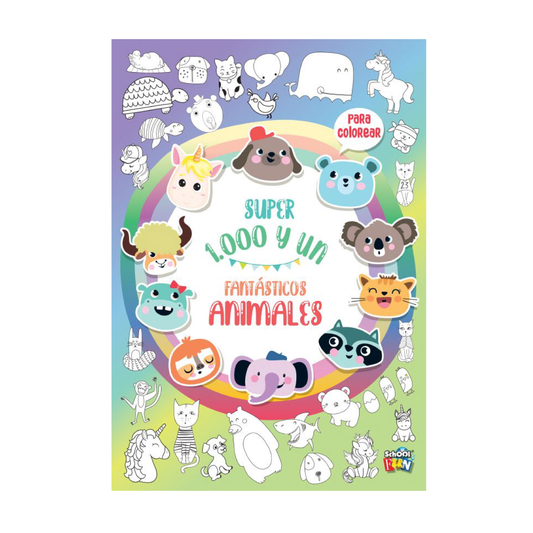 Libro Para Colorear Super 1000 Y Un Fantásticos Animales Plow