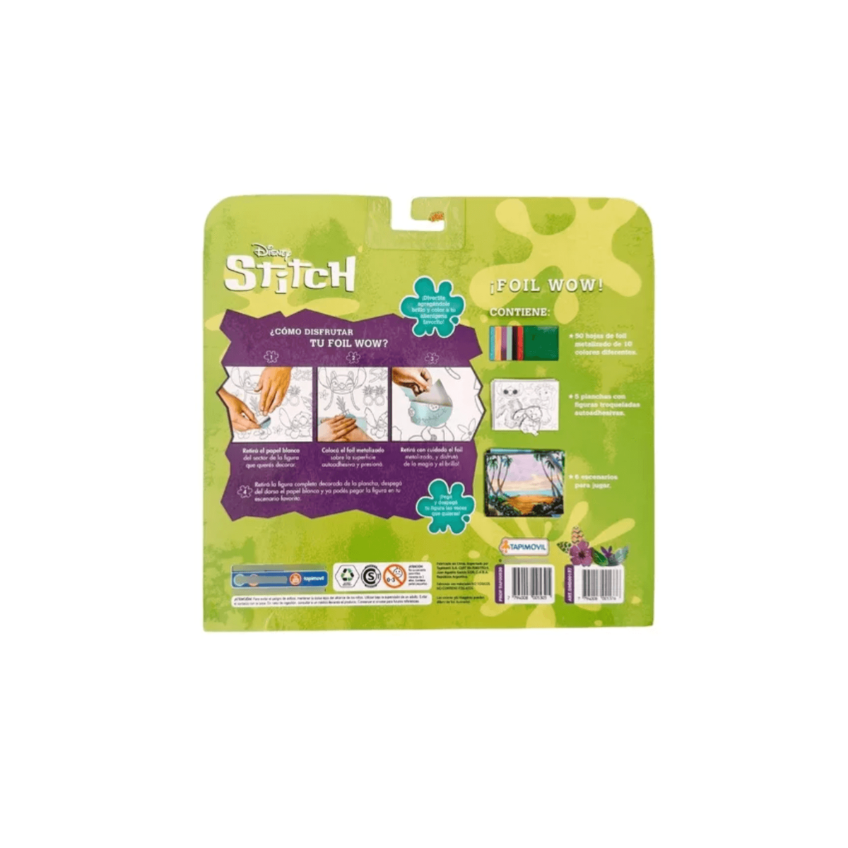 Set Para Colorear Stitch Foil Wow Tapimovil