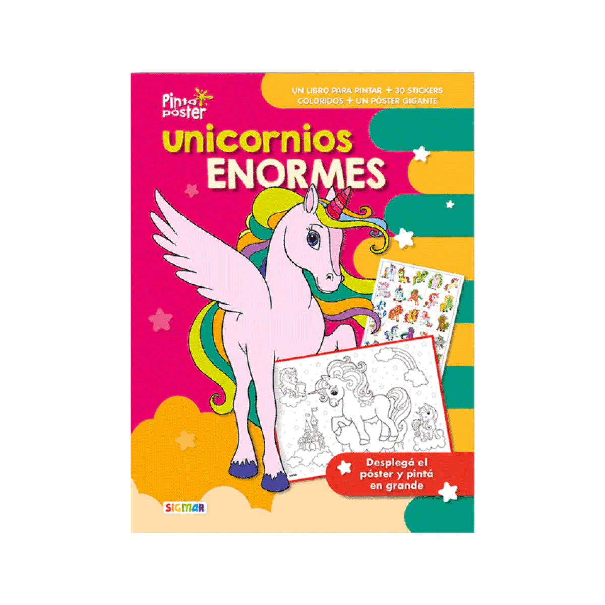 Libro Pinto Póster - Unicornios Enormes
