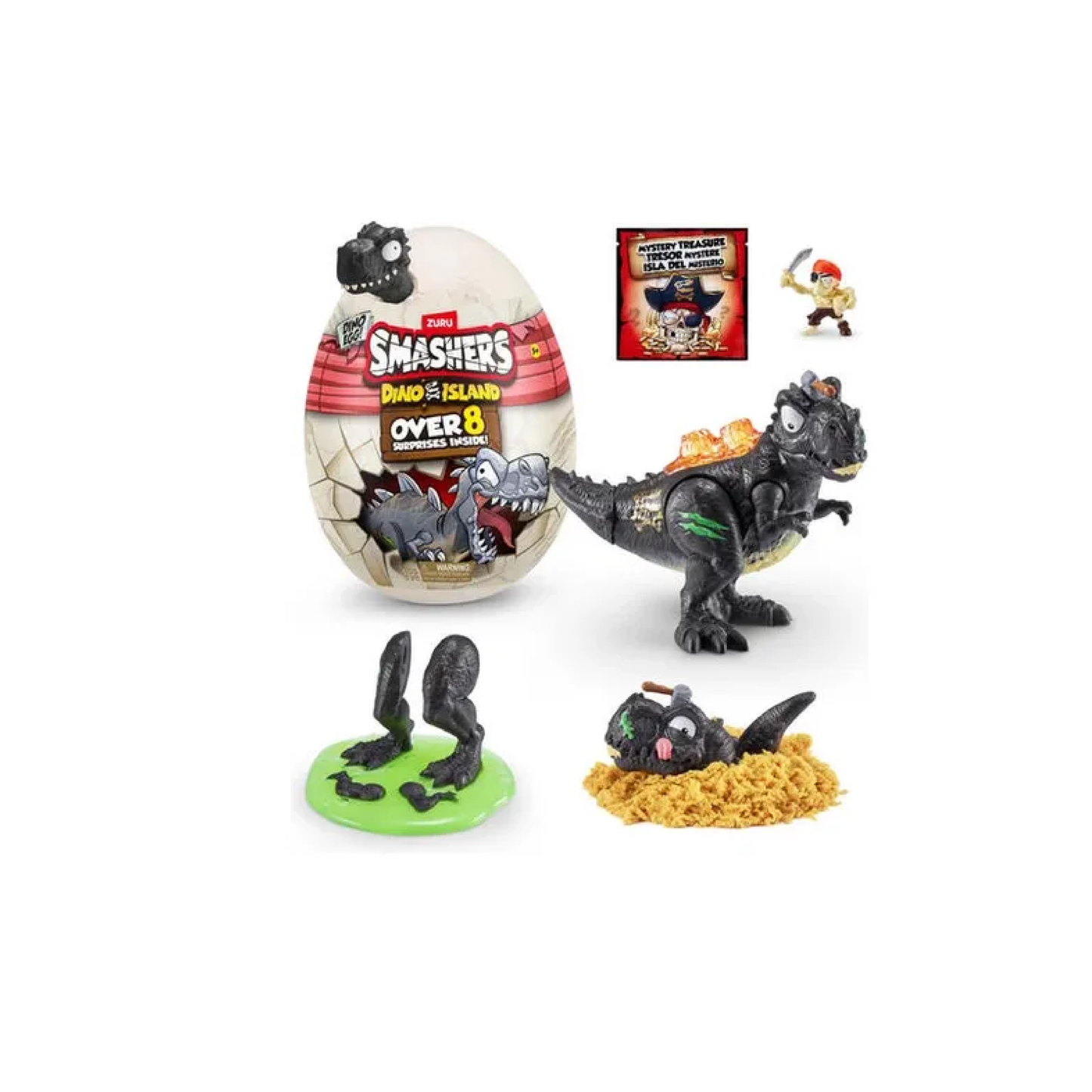 Juguete Huevo De Dinosaurio Con Sorpresas Smashers Zuru