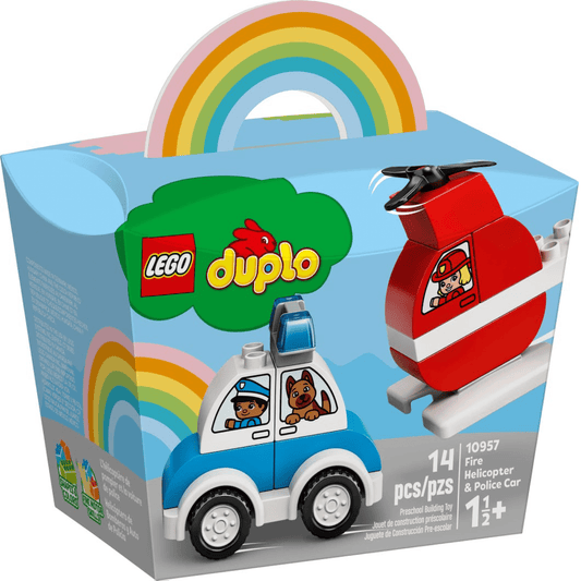 Helicoptero Bombero Lego & Auto de Policia
