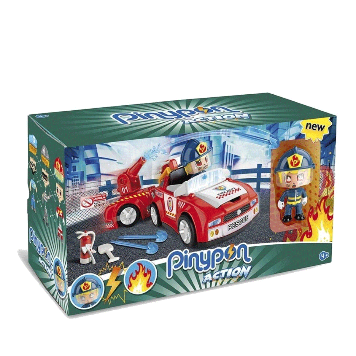 Pinypon Action Auto Bombero Con Figura