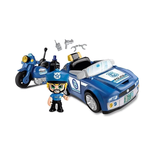 Pinypon Action Auto + Moto De Policia