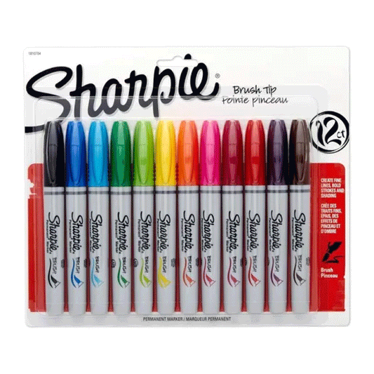Marcadores Sharpie Punta Pincel x12
