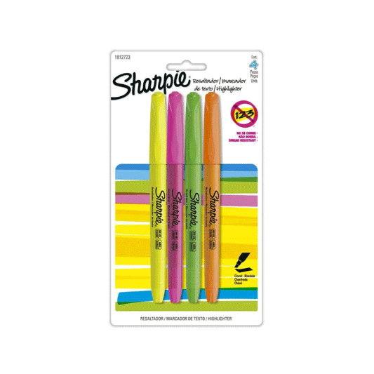 Resaltadores Sharpie Pocket x4 Fluo