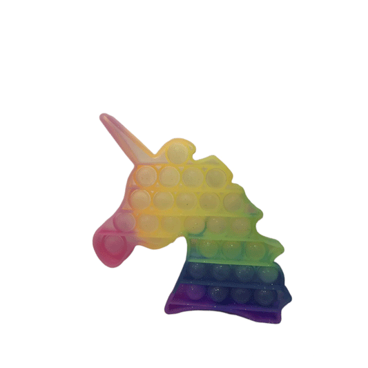 Pop It Multicolor Con Glitter Juguete Sensorial Antiestres Unicornio