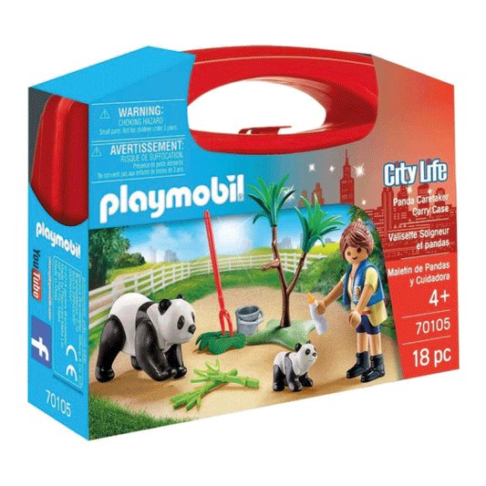 Playmobil Maletin de Pandas y Cuidadora 