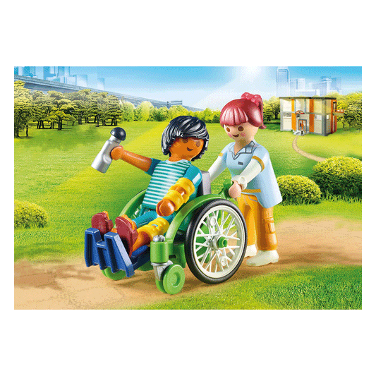 Paciente Playmobil con Silla de Ruedas 