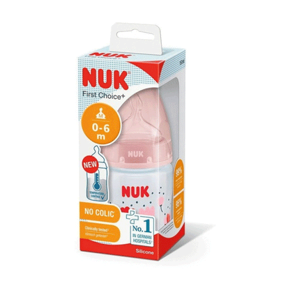 Mamadera Nuk con Control de Temperatura 150 ML