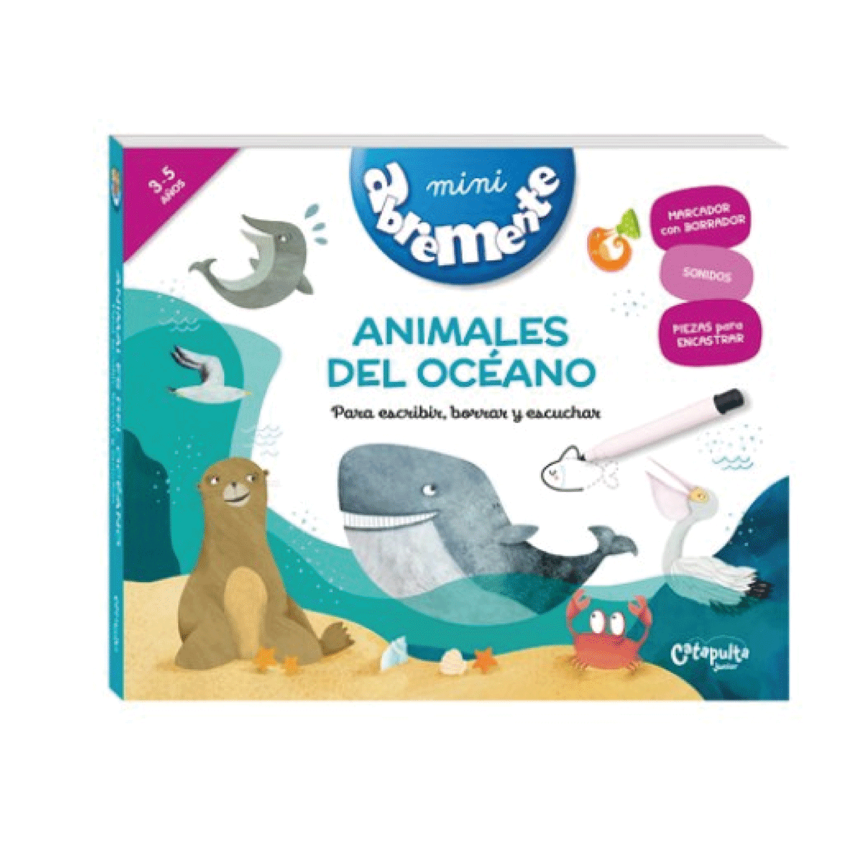 Libro Abremente Mini Sonoro: Animales del Oceano 