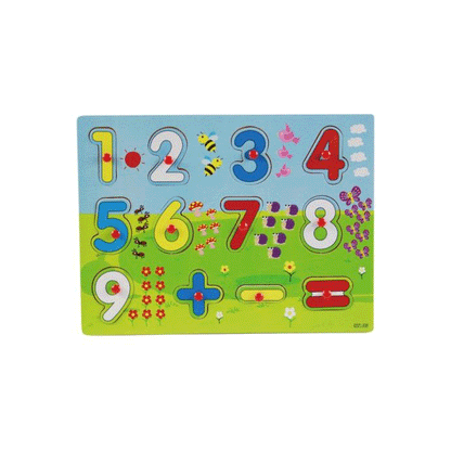 Juego De Encastre Madera Numeros