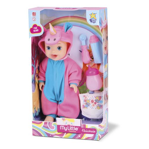 Muñeca Con Pijama Unicornio En Pañales Divertoys
