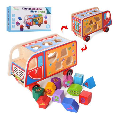 Camión De Bloques Con Encastre Formas Y Nùmeros
