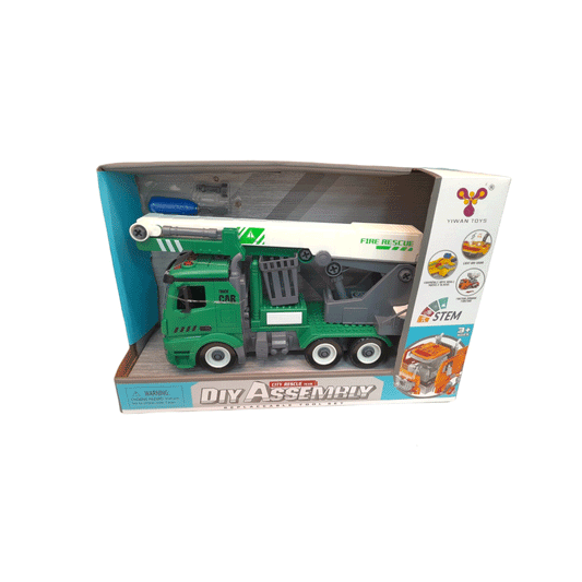 Diy Camion De Ingenieria Desarmable Con Luz Y Sonido