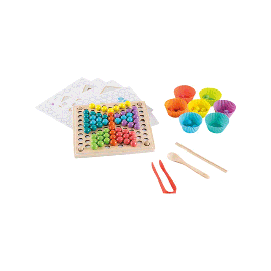 Juego Acomoda Las Perlas Madera