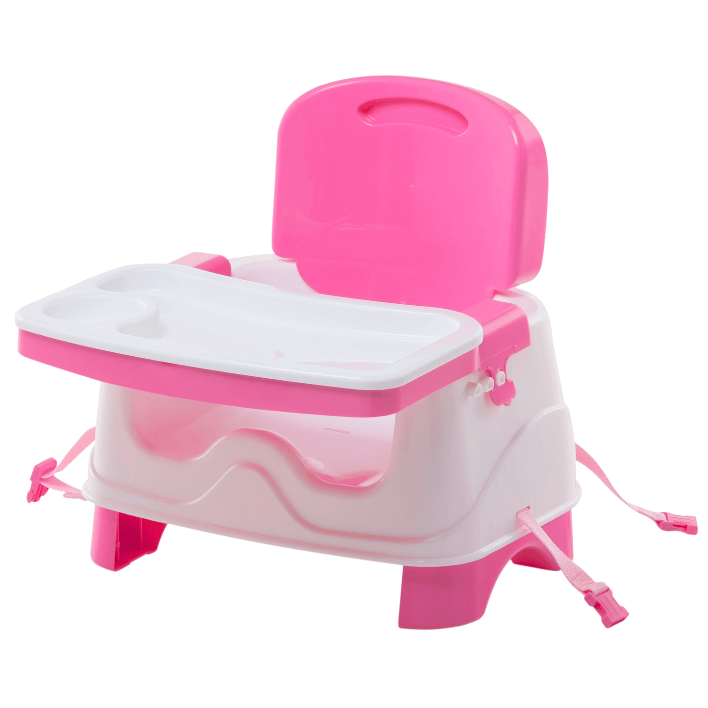 Silla Ok Baby Booster Rosa Base Blanca 