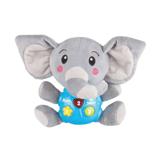 Peluche Elefante Fanty Safari Musical Didactico Ok Baby