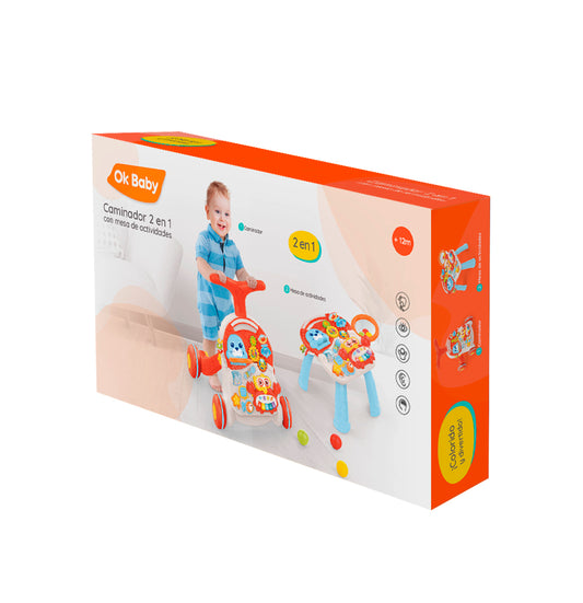 Caminador Ok Baby 2EN1 con Mesa de Actividades