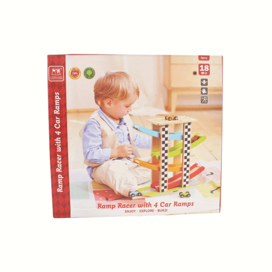 Rampa Con 4 Autitos Madera