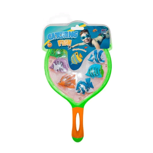 Juego De Agua Set De Pesca Con 6 Peces Y Red
